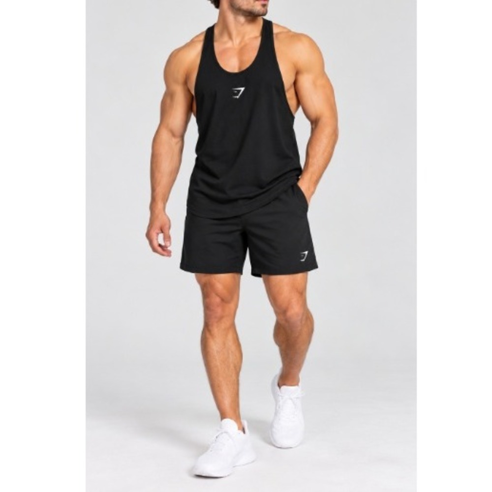 Gymshark Men's Black Slim Fit Critical Stringer Top Size S NWT